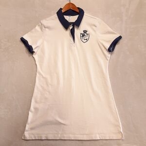 Victoria's Secret Womans PINK White Shell Short Sleeve Rugby Dress 2XL